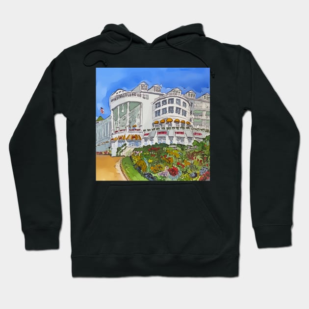 Grand Hotel in Mackinaw Island, Michigan Hoodie by WelshDesigns